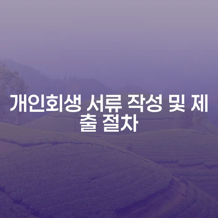 개인회생 서류 작성 및 제출 절차, 어떻게 준비해야 할까요?